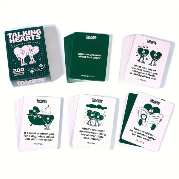 Talking Heart: 200-Card Couple Conversation Game - Image 8